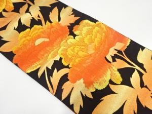 本場筑前博多　牡丹模様織り出し　名古屋帯